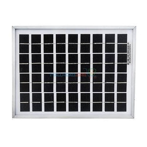 15W 12V PV Solar Power Panel Cell Module - a rectangular solar panel with a silver metal frame and a grid of black photovoltaic cells.