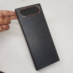 16*18650 Battery Storage Box Pd QC3.0 Quick Charge DIY Power Bank Box Case Without Cell - a black, rectangular power bank enclosure with a top-mounted display screen.