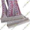 16-pin Dual Female To Female Plug JST-xh 2.54mm Pitch With Wire - a grey multi-wire ribbon cable with two white female connectors at the ends.
