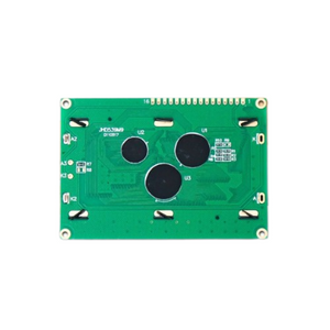 16 x 4 Yellow/green Color LCD Display Module (JHD539M9) - the green rear circuit board with three black chip-on-board components and a 16-pin connector.