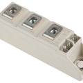 1600V Thyristor SCR Diode Module DSKKT10616E 106A Rectifier - a beige rectangular plastic housing with three threaded metal terminals and three small vertical spade connectors.