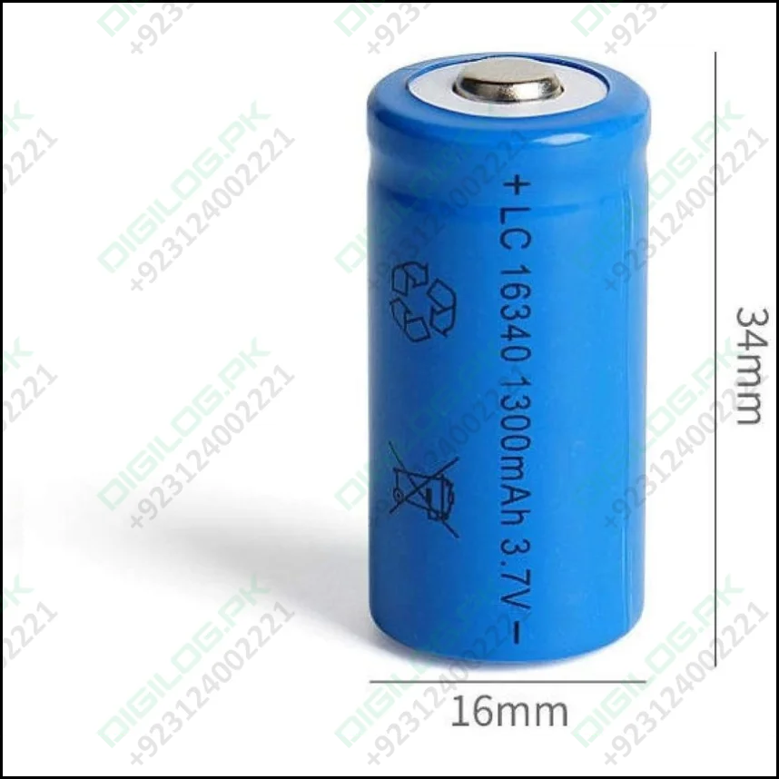 16340 Rechargeable Battery 100mah 3.7v Li-ion Cr123a