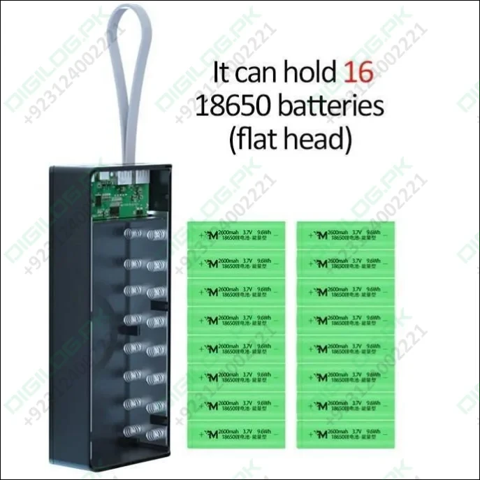16*18650 Battery Storage Box Pd Qc3.0 Quick Charge Diy