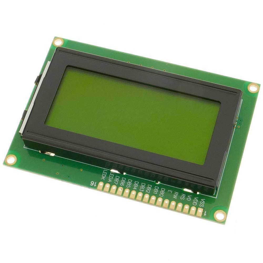 16x4 Character LCD 1604 Green LCD Display Module FDCC1604 Series For Arduino Raspberry Pi - a rectangular green screen on a green circuit board with 16 labeled pin headers at the bottom.