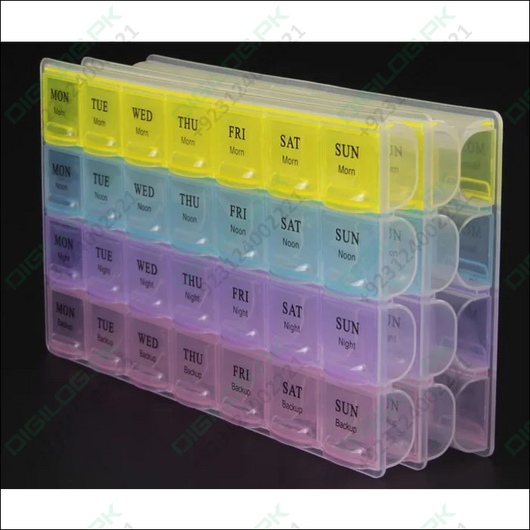 7 Days Weekly 28 Slots Travel Pill Box Organizer