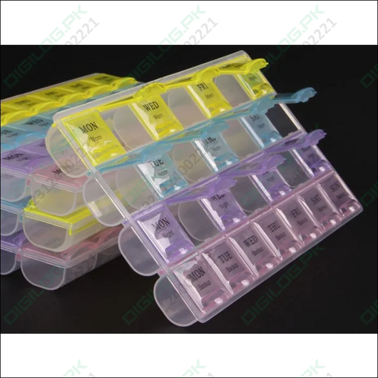 7 Days Weekly 28 Slots Travel Pill Box Organizer