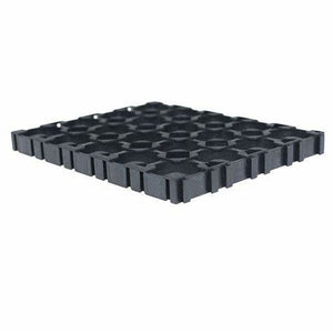 18650 Battery Holder 4x5 Cell 18650 Batteries Spacer Holders Radiating Plastic Holder Bracket For DIY Battery Pack - a black, rectangular plastic grid bracket with twenty circular slots for arranging 18650 batteries.