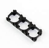18650 Lithium Battery Holder 3p - a black plastic rectangular frame with three circular cutouts designed to hold three 18650 batteries side-by-side.