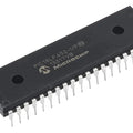 18F452 PIC18F452 40 Pin Pic Microcontroller DIP Online - Best Prices - a black 40-pin DIP integrated circuit chip with Microchip branding and text printed on its top surface.