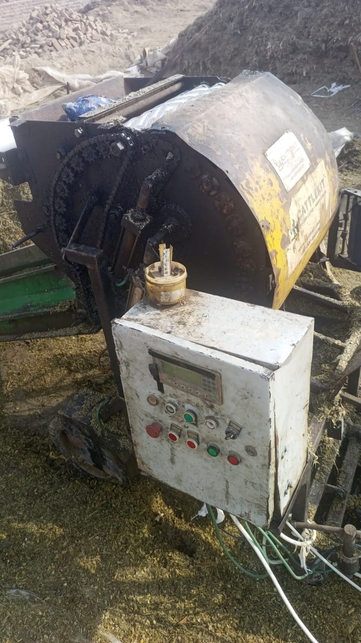 19264 LCD 92*64 Electronic Display Components Graphics Modules LCD Display Monitors LCD Modules - installed on the control panel of a large, yellow industrial agricultural machine.