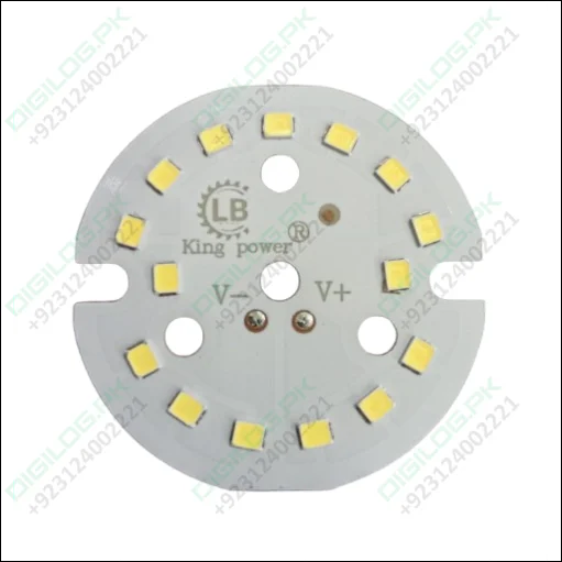 Round LED light module with voltage terminals for 12 Watt LED panel 4mmx6mm super bright LED