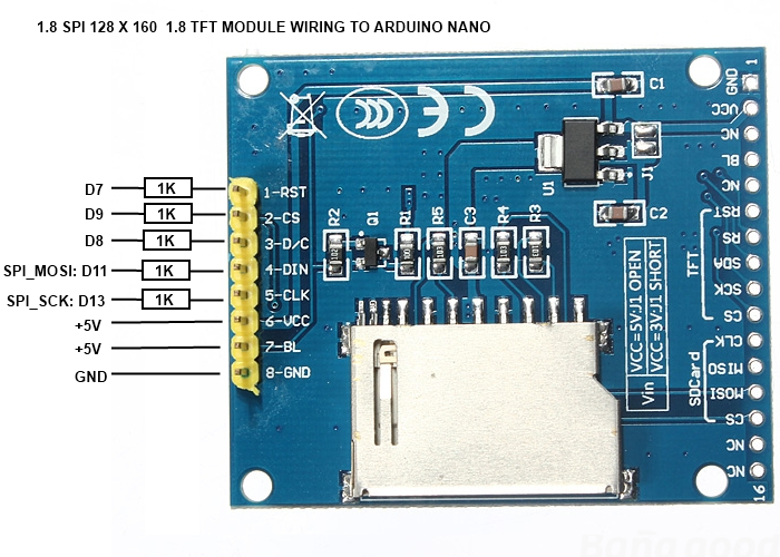 TFT LCD - Full Colour TFT LCD Display 1.8 inch(128x160) SPI  In Pakistan