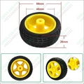 1 Piece Tt Motor Rubber Tires Dia 68mm Width 26mm Geared