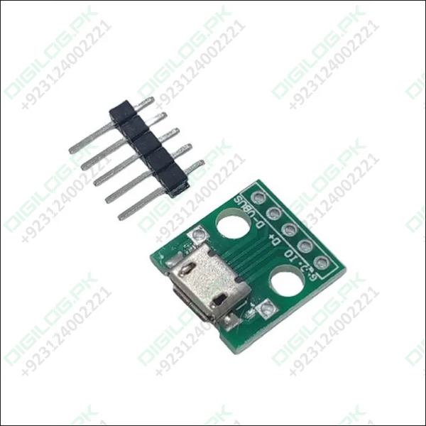 Female Micro Usb To Dip 5-pin Bread Board Power Supply