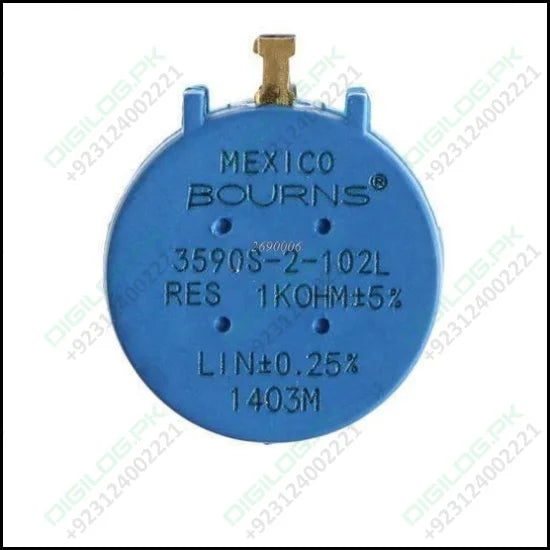 1k Multiturn Potentiometer Ohm 2w Bourns Pot 3590s - 2