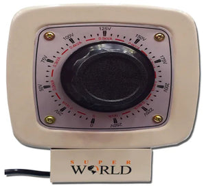 1kVA Variac Tdgc2 Single Phase Manual Voltage Regulator Variable Transformer - a cream-colored square device with a central black control knob and a voltage dial.