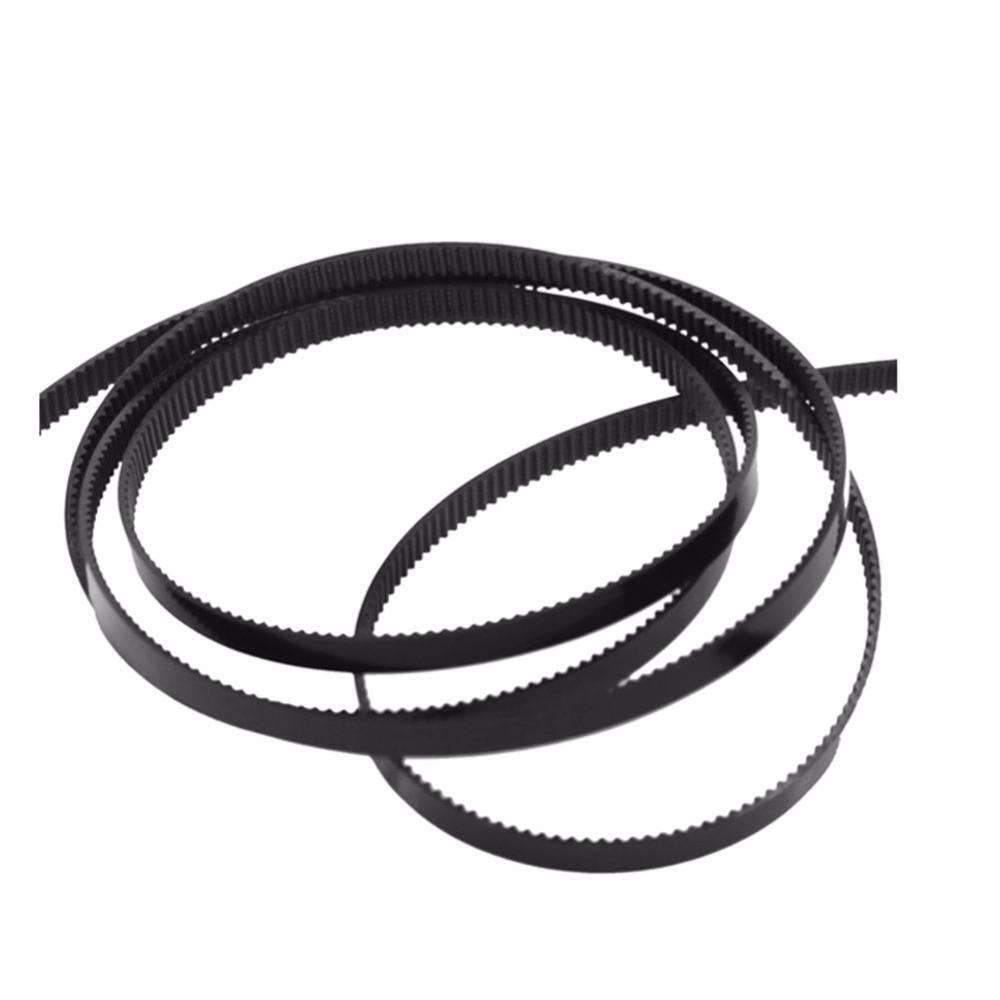1meter 7mm Width GT3 Open Timing Belt For CNC And 3d Printer - a coiled black rubber belt with a toothed surface texture.