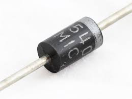 1N5408 Power Diode - a black cylindrical electronic component with metal leads on both ends and the text "5408 MIC" printed on its body.