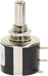 1pc 20k 534-1-1 Spectorl Precision Coil Wire Wound Potentiometer 534 2W In Pkaistan - a silver and black cylindrical electronic component with a metal shaft and three gold-colored terminals.
