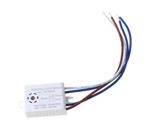 1pc Sound Voice Sensor 220V Module Detector Auto On Off Intelligent Light Switch - a white rectangular acoustic-light sensor with three colored wires and a printed diagram on its face.