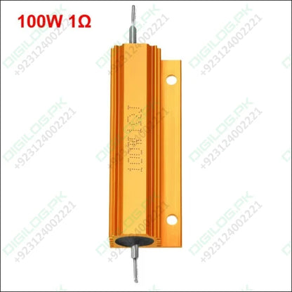 1r 100w Watt Load Resistor Aluminum Wire Wound Golden 1 Ohm