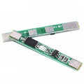 1s 3A 3.7V Li-ion BMS Pcm Protection Board Without Wire For 18650 Lithium Lion Battery - two green rectangular circuit boards with metal contact pads and surface-mounted electronic components.