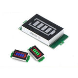 1s To 8s Adjustable Lithium Battery Fuel Gauge LED Display Battery Capacity Indicator Board Module - one large unit and two smaller units with blue and green battery level icons.