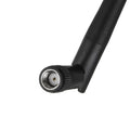 2.4GHz 3dBi WiFi Antenna SMA Foldable Router Antenna - a close-up view of the black antenna's threaded SMA connector and foldable joint.
