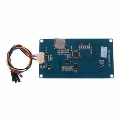 2.8 Inches Tjc HMI LCD Display Module Touch Screen For Raspberry Pi - the blue rear circuit board with a white connector, a ribbon cable, and an SD card slot.