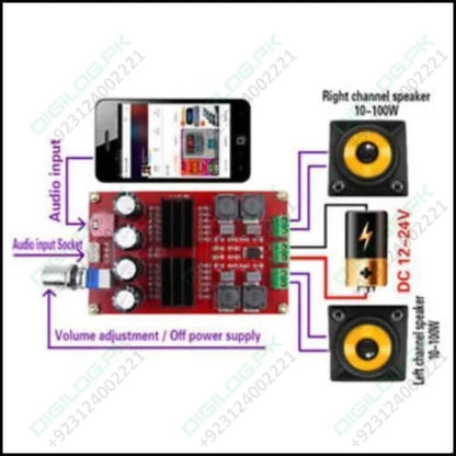 2 Channel 2x 51k Xh M190 Audio Amplifier Board Tda3116d2