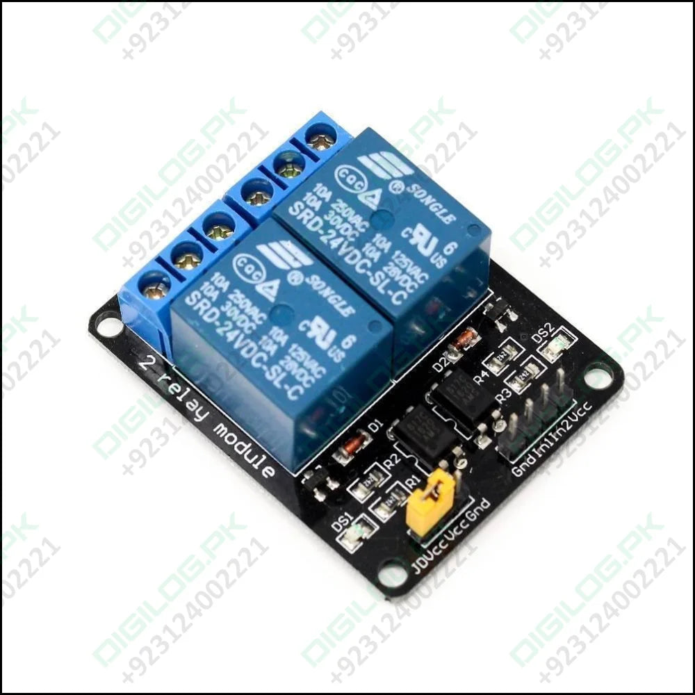 2 Channel Relay Module Board Arduino With Optocoupler