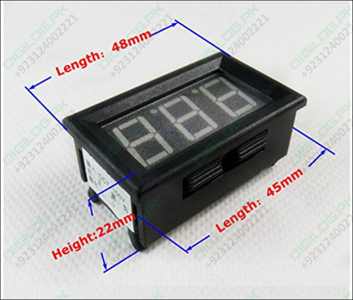 2 Wire DC 7-100V 0.56’’ Mini Digital red LED Display Volt Meter Voltmeter Voltage Meter Panel Digital Voltmeter Gauge