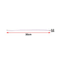 2 Wires 2.54mm Pitch Female To Female JST Xh Connector Cable Wire 26 to 30cm approximately - shown in a dimension diagram with red arrows indicating a length of 30cm and width 0.5cm.