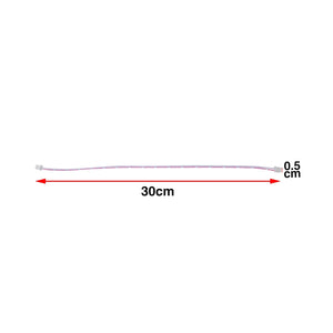 2 Wires 2.54mm Pitch Female To Female JST Xh Connector Cable Wire 26 to 30cm approximately - shown in a dimension diagram with red arrows indicating a length of 30cm and width 0.5cm.