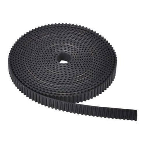 20 Teeth 8mm GT2 Pulley With 2 Meter Timing Belt For CNC 3d Printers - a black rubber timing belt coiled into a circular shape with a central hole.