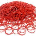 200 Gram - 2.5cm 1 Small Rubber Bands Bulk Elastic Wide Money Rubber Bands (red) - a large pile of small, round, red elastic rubber bands.