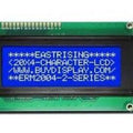 2004A 20x4 Character Blue Color LCD Display For Arduino - a rectangular module with a blue screen displaying white text including "EASTRISING" and "20X4-CHARACTER-LCD".