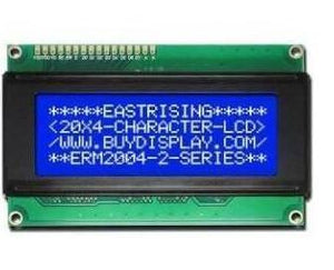 2004A 20x4 Character Blue Color LCD Display For Arduino - a rectangular module with a blue screen displaying white text including "EASTRISING" and "20X4-CHARACTER-LCD".