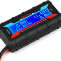 200A Wattmeter Detector Power Analyzer - High Precision Current Voltage Meter - a black, rectangular device with a blue digital display reading 0.00A, 11.48V, and 0.0W with attached cables.