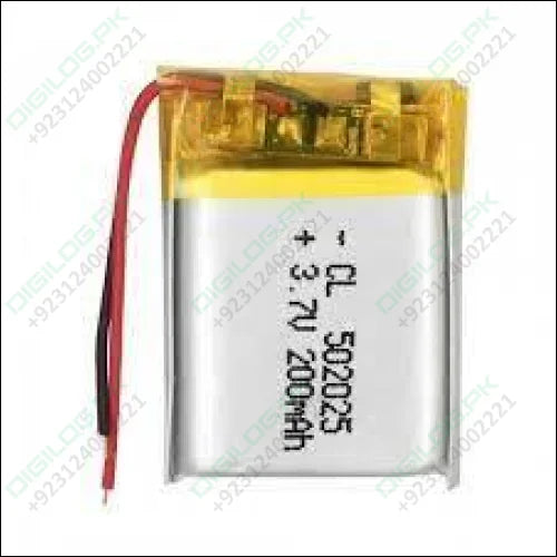 Lithium Polymer Battery 200mah 3.7v In Pakistan