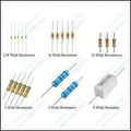 5 Watt 5% Resistor - shown as a white rectangular ceramic block component with a single wire lead extending from each end and printed text on top.