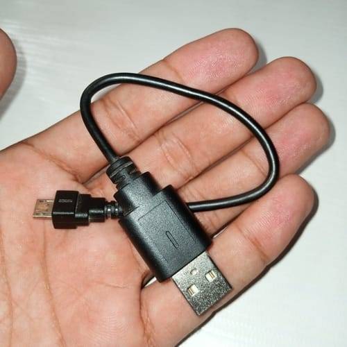 20cm High Quality Micro USB Cable For Programming Nodemcu Wemos D1 ESP32 - shown as a black cable with a USB-A connector and a micro-USB connector.