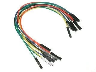 20cm Hole To Hole 1 Pin Jumper Wire Dupont Line Arduino Female To Female - a bundle of multi-coloured jumper wires with female connectors on both ends.