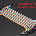 20cm Hole To Hole Jumper Wire Dupont Line 40 Pin Arduino Jumper Wires Female To Female - a multi-colored ribbon cable with female connectors.