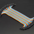 20cm Pin To Hole Jumper Wire Dupont Line 40 Pin Male To Female Arduino Jumper Wires - shown as a multi-coloured ribbon cable with male and female connectors.
