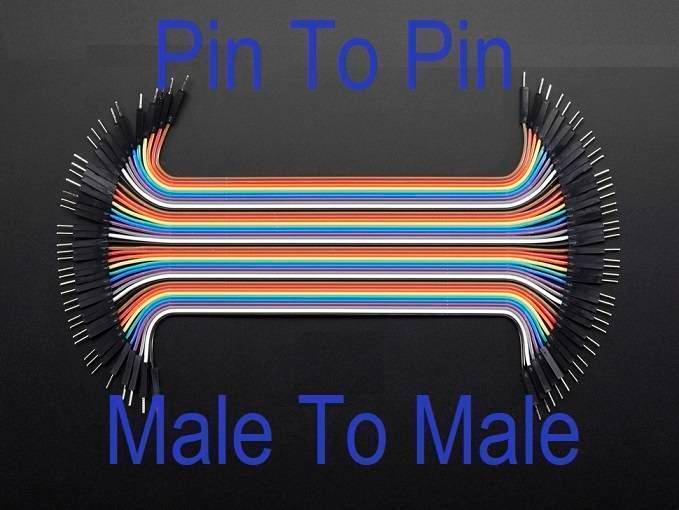 20cm Pin To Pin Jumper Wire Dupont Line 40 Pin Arduino Male To Male Jumper Wire - a multi-coloured ribbon cable with male pin connectors on both ends.
