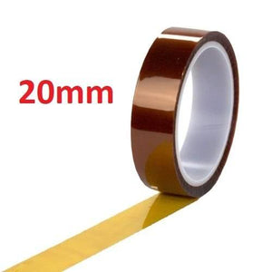 20mm Kapton Tape Polyimide Tape Heat Resistant High Temperature Adhesive Insulation Kapton Tape For Electronic Repair - roll of brown, heat-resistant polyimide tape with a strip extending outward, labeled with the text "20mm" in red.