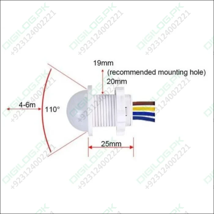 20mm Motion Sensor Light Switch
