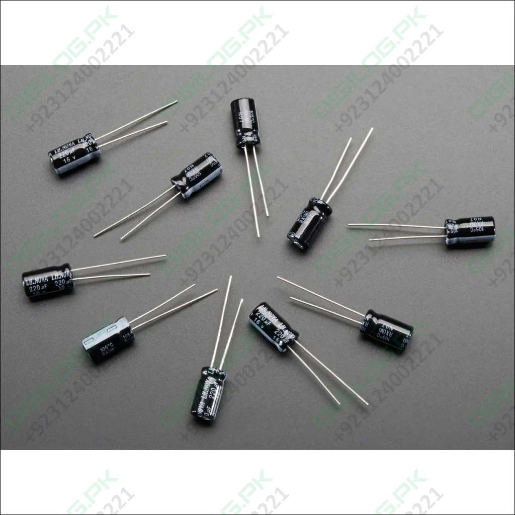 Electrolytic capacitors with wire leads for 220uF 16V applications