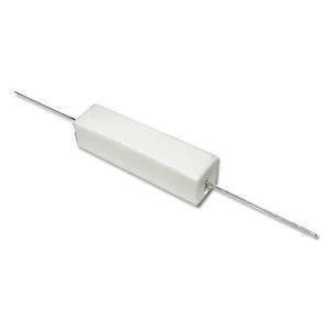 22 Ohm 10 Watt Resistor - shown as a white rectangular ceramic block with a metal lead extending from each end.
